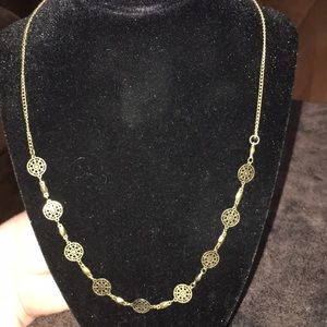 💎3/$10 Dainty short brass detailed necklace